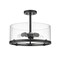 Z-Lite Callista 3 Light Semi Flush Mount, Matte Black & Clear 3032SF-MB - alternate 5